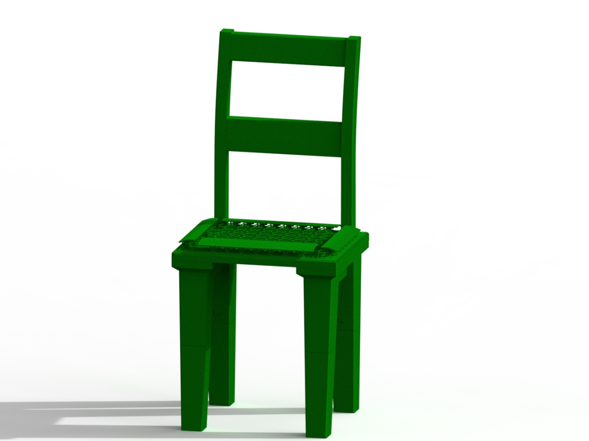 Desktop Printer 3D Printable Chair With Cushion – Chair Design Series, Part 7, Iteration 2